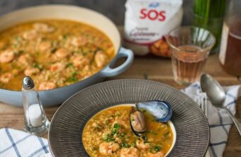 Plato de Arroz caldoso con langostinos por Loleta by Loleta