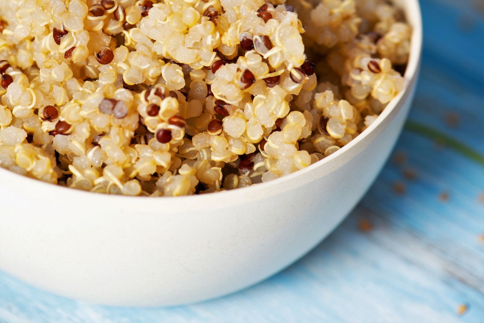 Disponemos la quinoa en un bol 