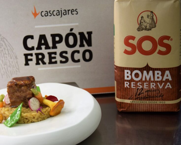 Arroz SOS Bomba de setas con capón de Cascajares