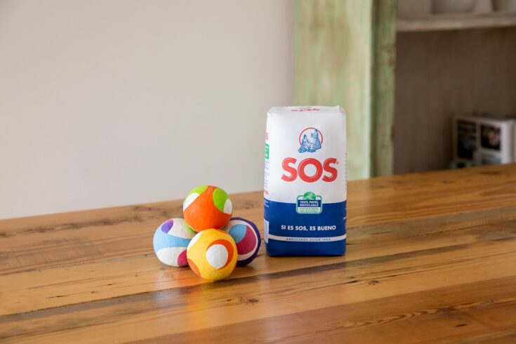 Pelotas de malabares con Arroz SOS