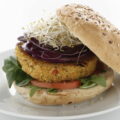 Hamburguesa de arroz integral con quinoa