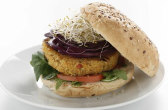 Hamburguesa de arroz integral con quinoa