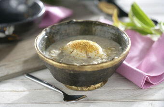 Arroz chufa con chocolate blanco y canela