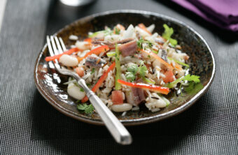 Receta saludable de Ensalada de arroz y alubias blancas