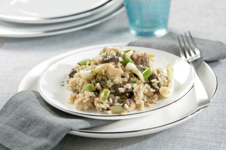 Foto de Arroz de pato y boletus