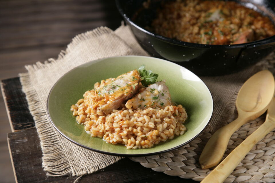 Arroz de pescado de roca