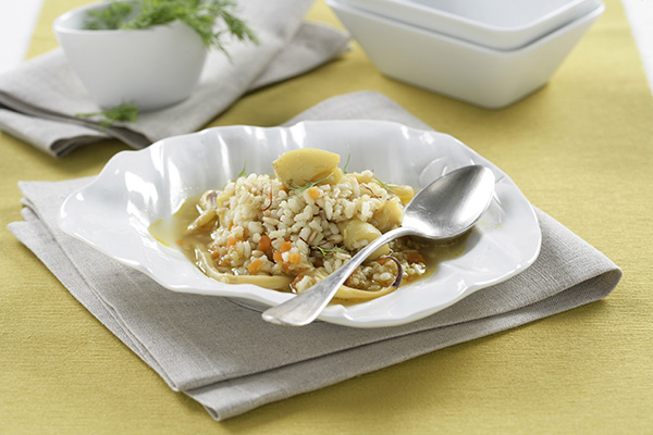 Foto de Guiso marinero de sepia y arroz integral con quinoa