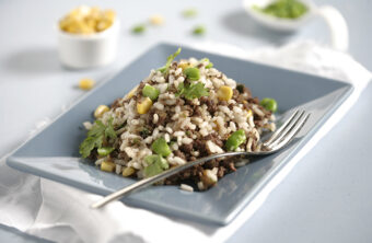 Arroz con carne picada