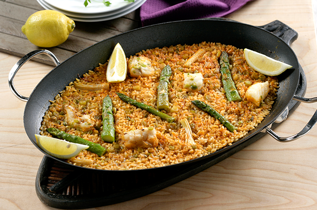 Foto de Paella de rape y verduras