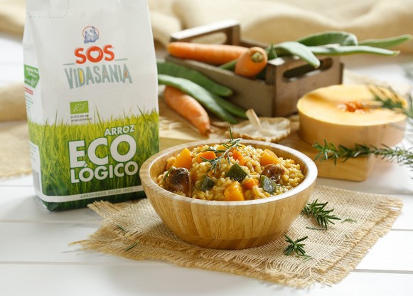 Arroz meloso de calabaza con SOS Vidasania Ecológico