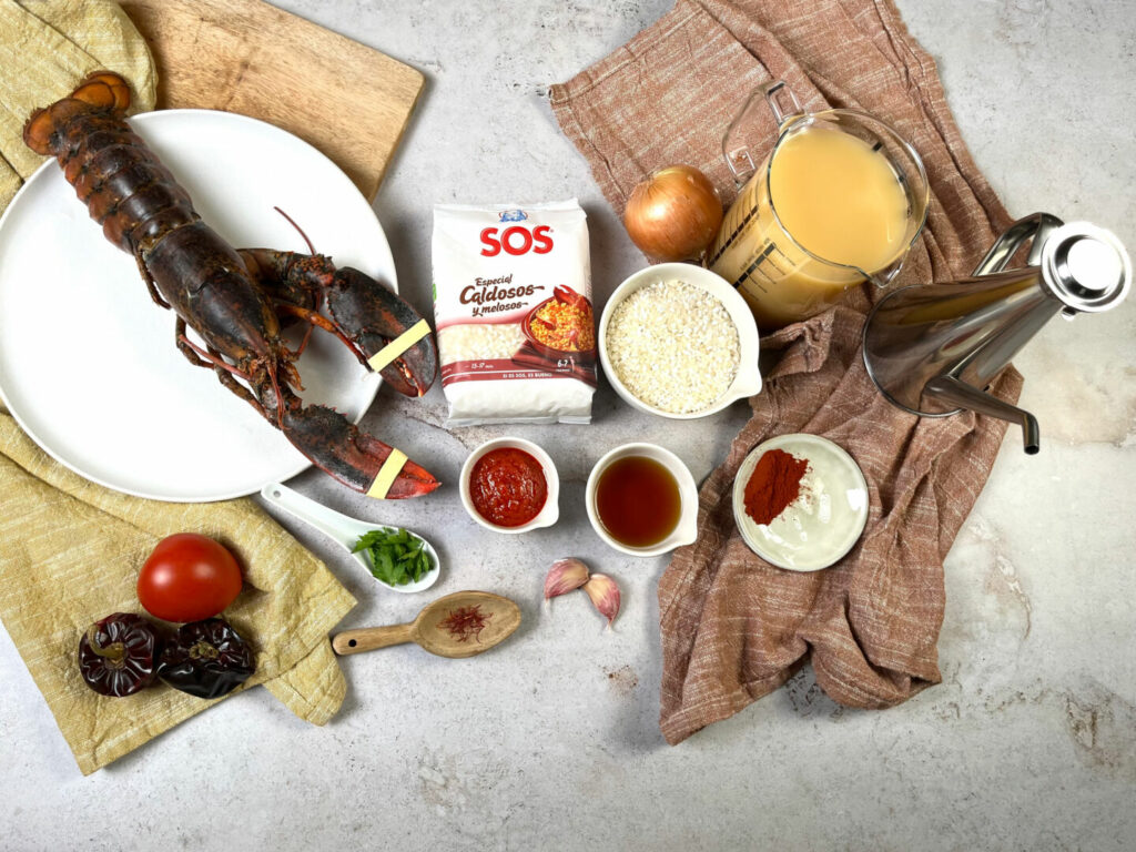 Ingredientes del arroz con bogavante