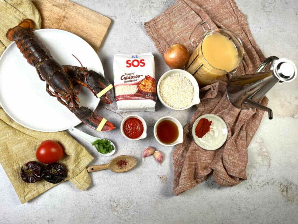 Receta arroz caldoso con bogavante ingredientes