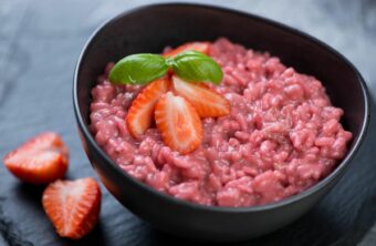 Risotto de fresas y cava