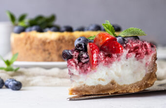 Tarta de arroz con leche al horno