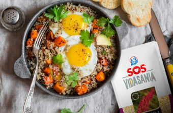 Quinoa con verduras y huevo