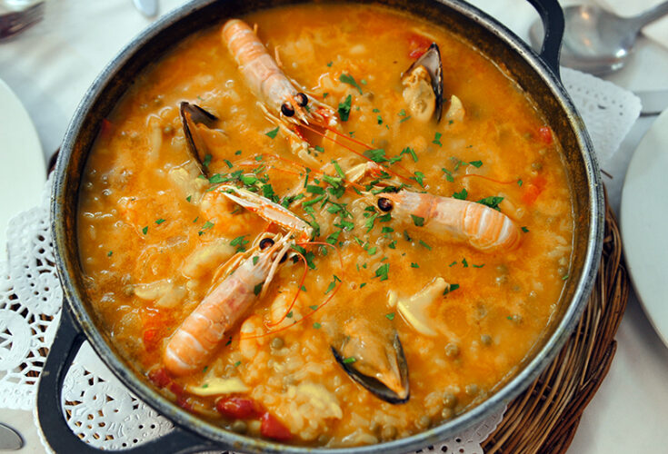 Arroz marinero caldoso