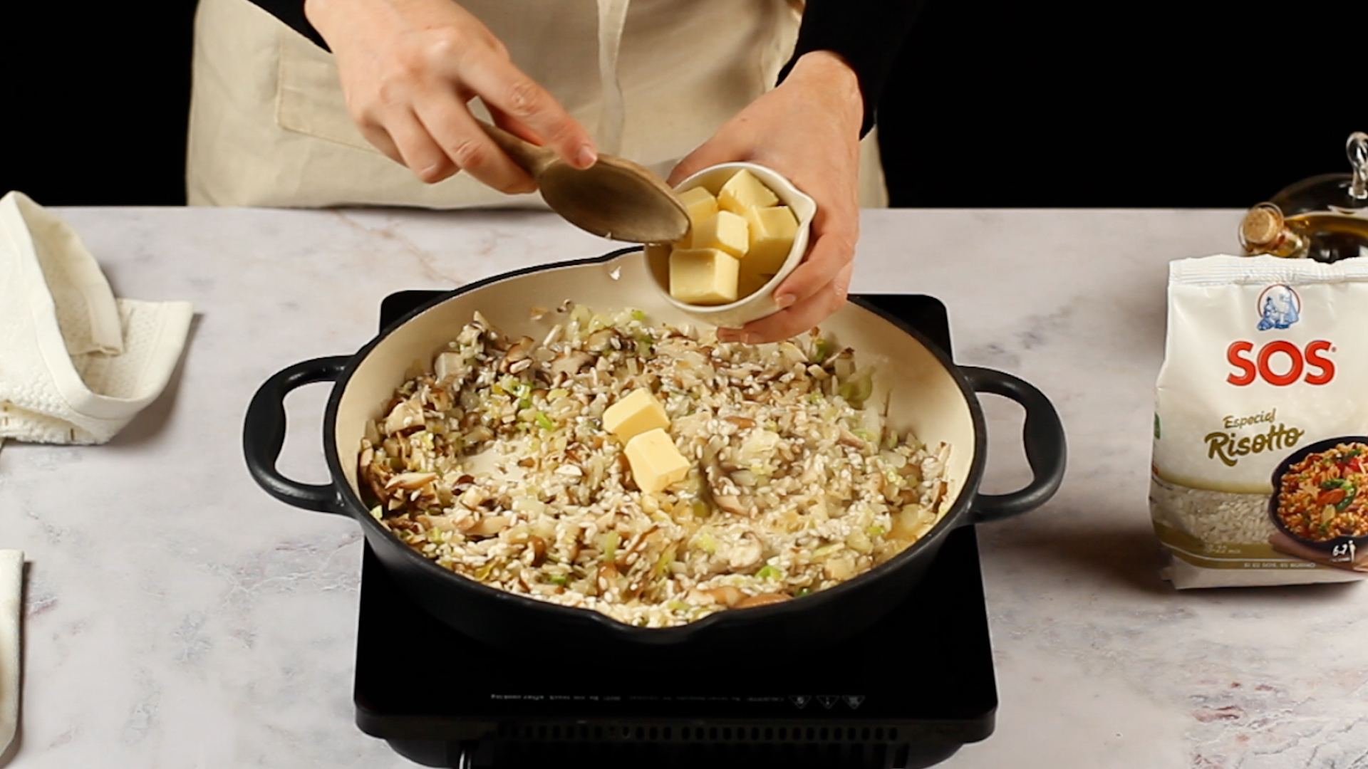 Receta de Risotto con Setas Arroz SOS