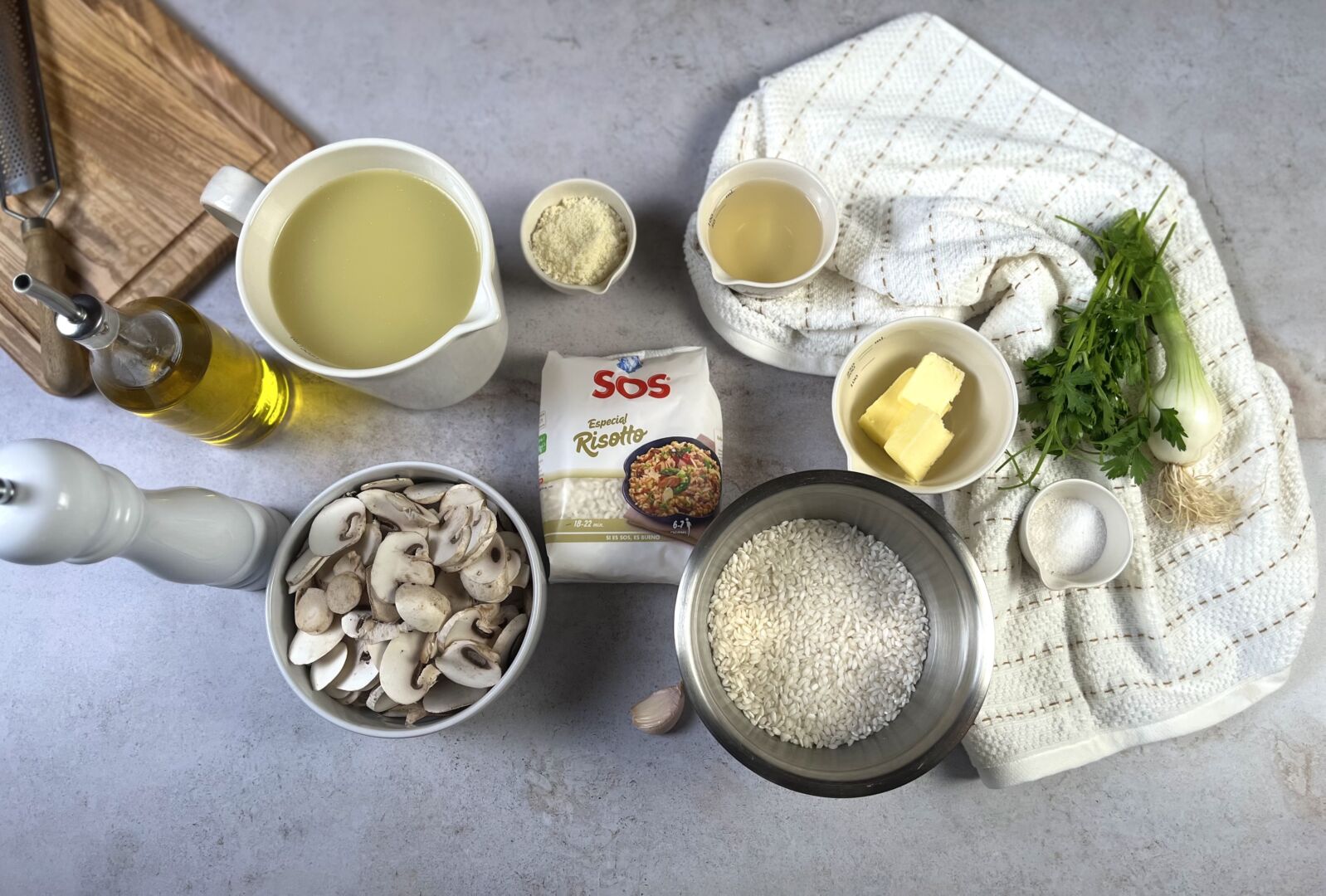 Risotto con champiñones