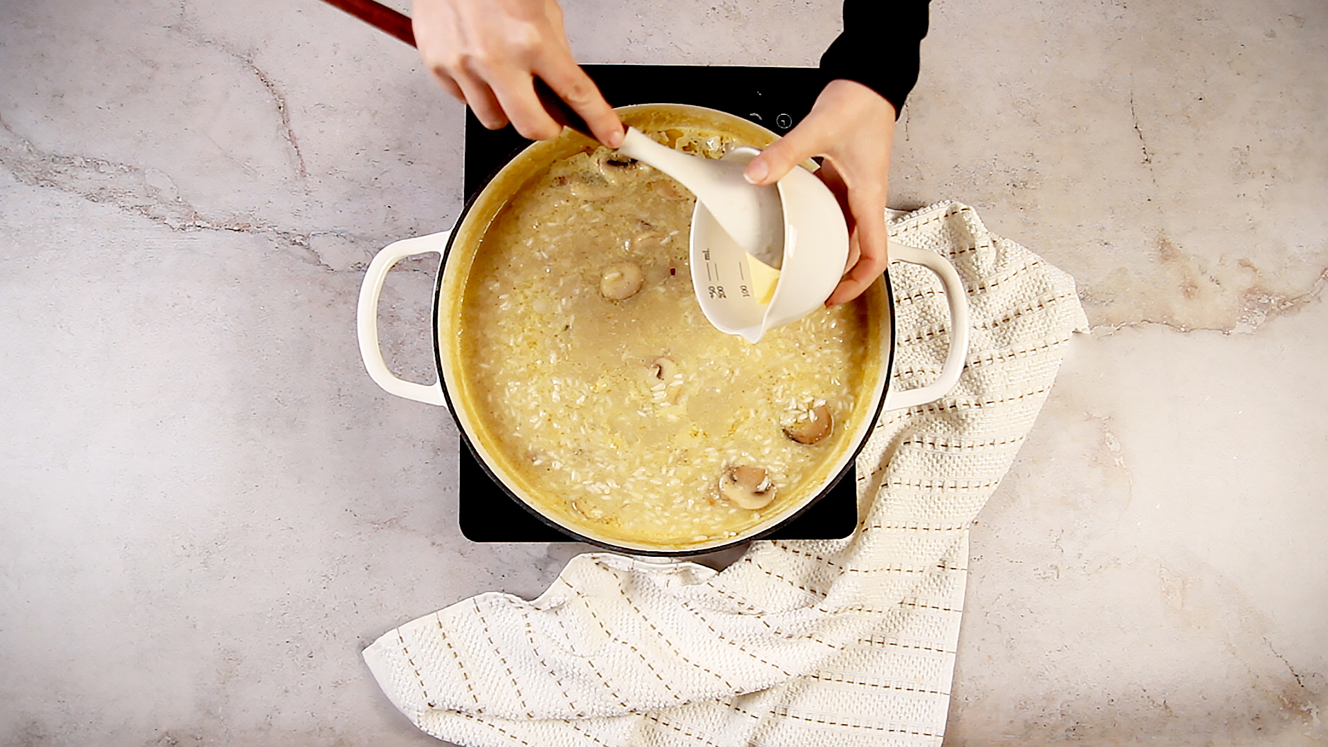 Risotto con champiñones