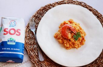 Receta arroz meloso gambones