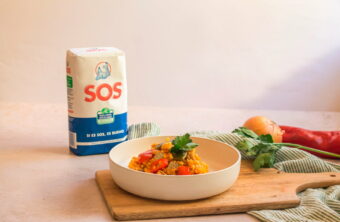 Arroz con carne de cerdo