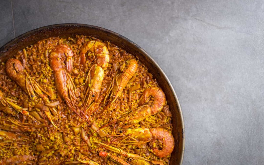 ¿Cuántas calorías tiene la paella de marisco?