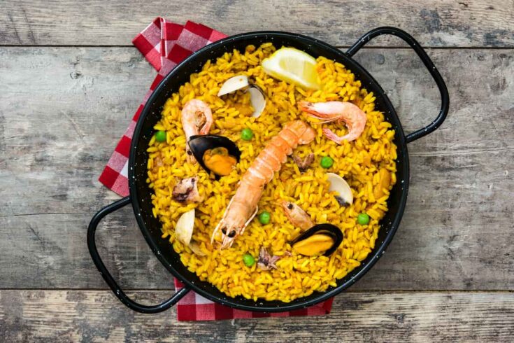 Relación del diámetro de la paella y las raciones