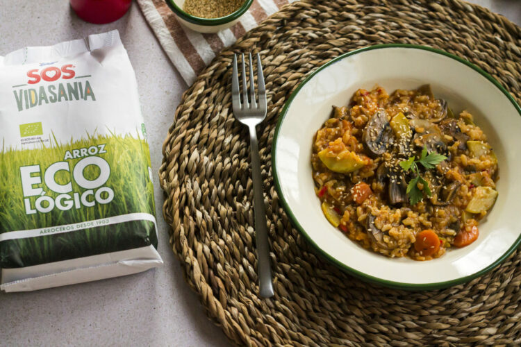 Foto de Arroz con champiñones y verduras