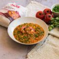 Arroz meloso con gambones en Thermomix