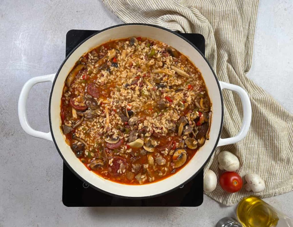 Receta de Arroz de Montaña con Setas. Paso 9: dejar reposar