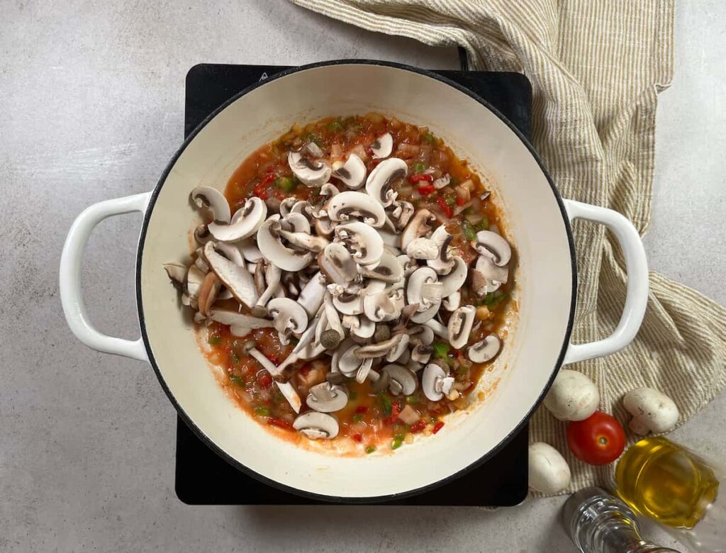 Receta de Arroz de Montaña con Setas. Paso 5: incorporar las setas