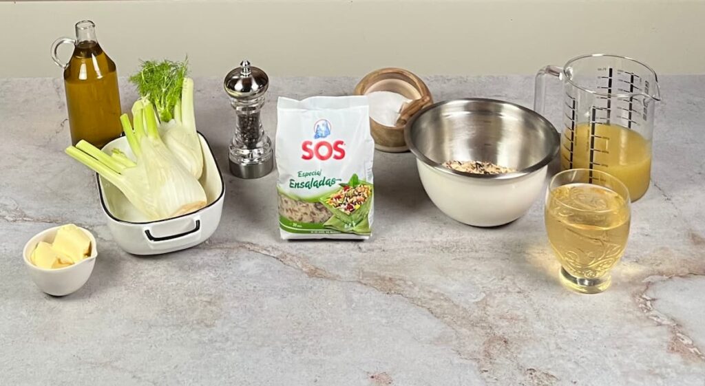 Receta Arroz con hinojos. Paso 1: preparar los ingredientes