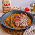 Arroz con chuletón
