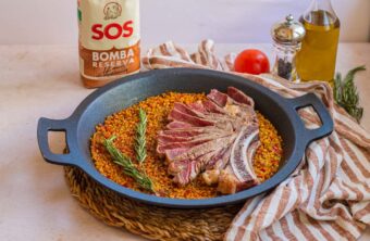 Arroz con chuletón