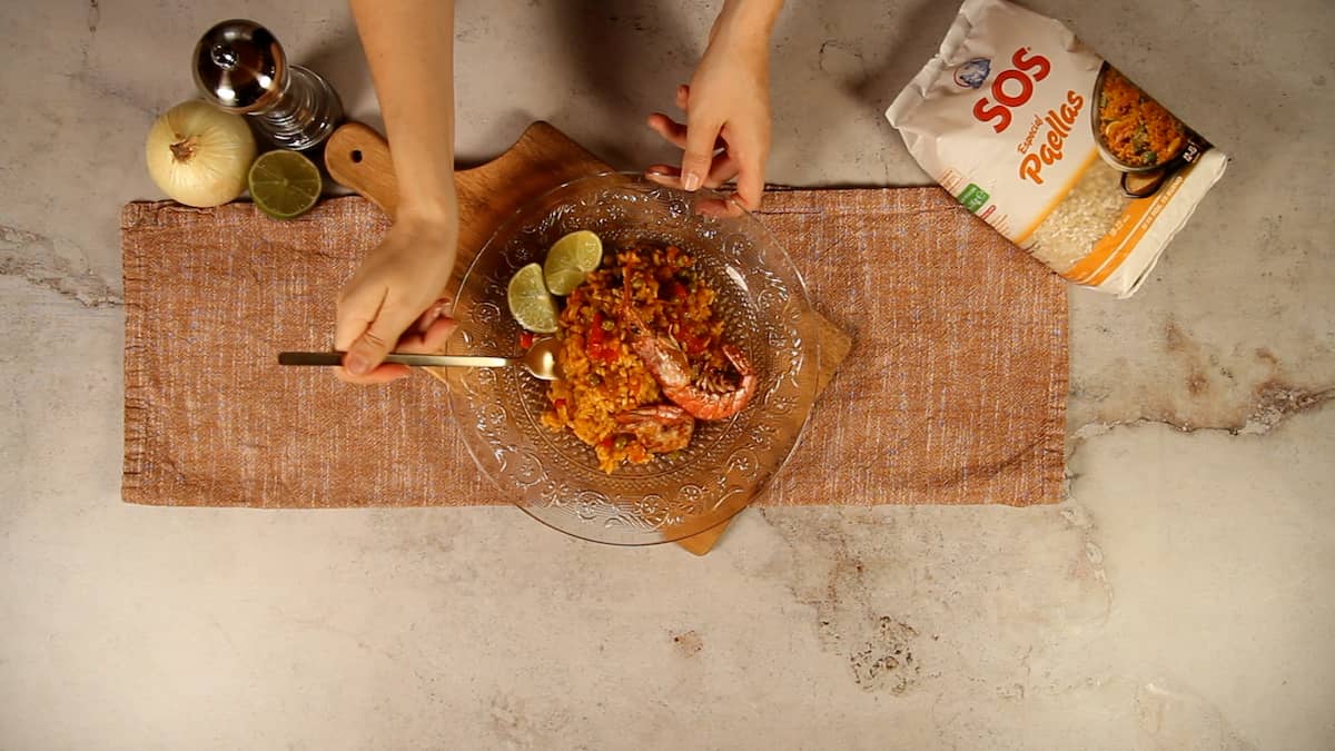 Deliciosa receta de paella con gambones