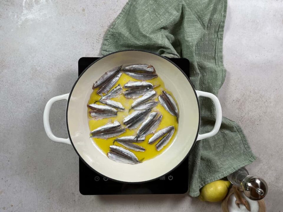 Dorar los boquerones