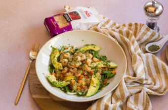 Quinoa con gambas
