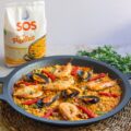 Paella de mariscos con pollo