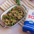 arroz cremoso con morcilla de burgos