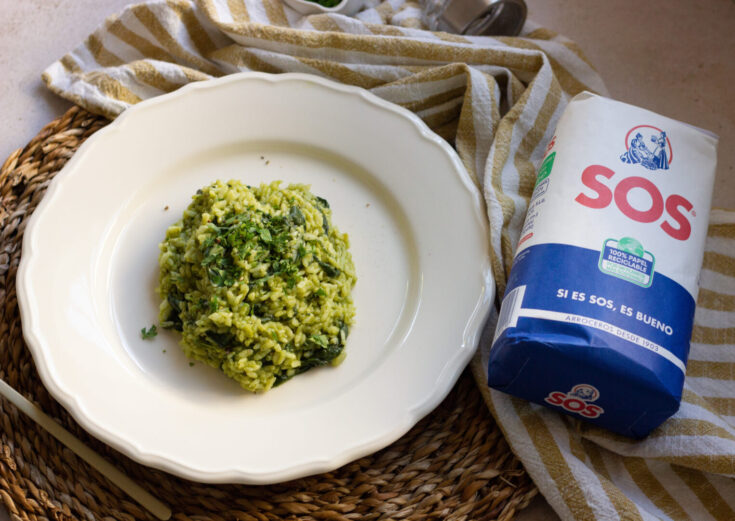Arroz con espinacas
