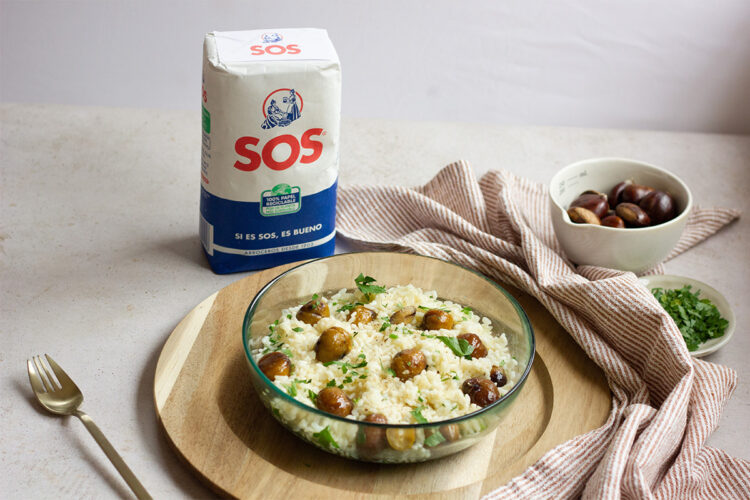 Foto de Receta exquisita de arroz con castañas