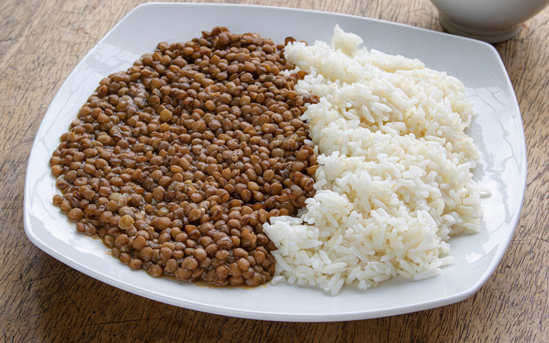 Calorías de las lentejas con arroz: Aporte nutricional