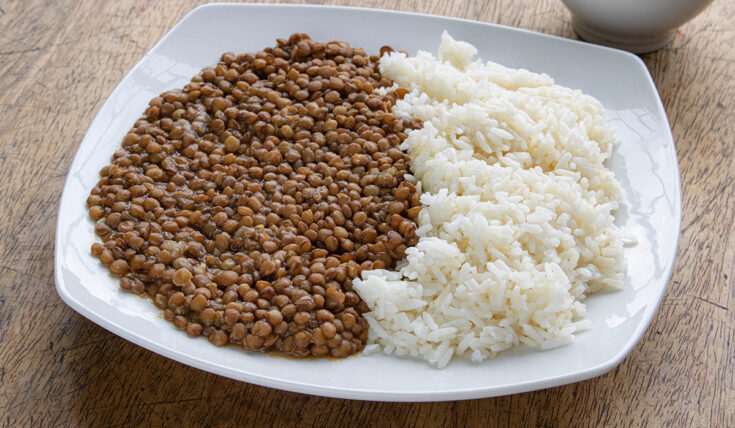 lentejas con arroz