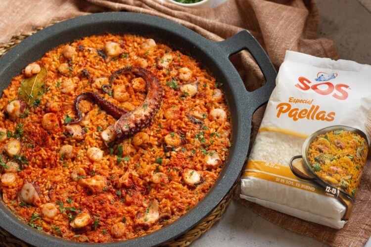 Foto de Arroz con pulpo y gambas: receta tradicional