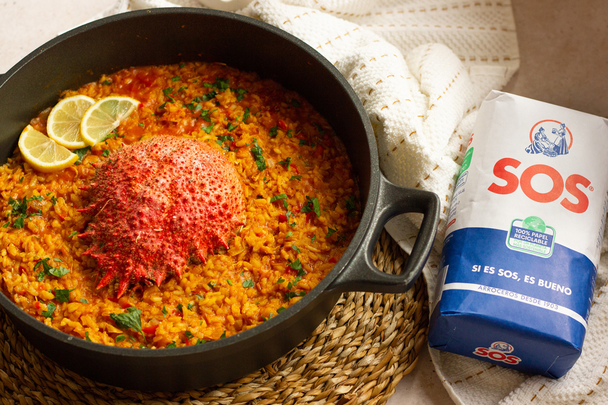 Arroz con centollo delicioso y fácil de preparar