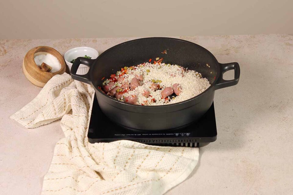 paso a paso arroz a la griega cocinar arroz