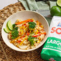 Arroz con verduras salteadas