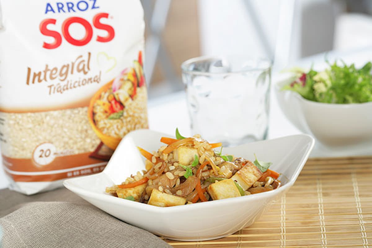Wok arroz integral