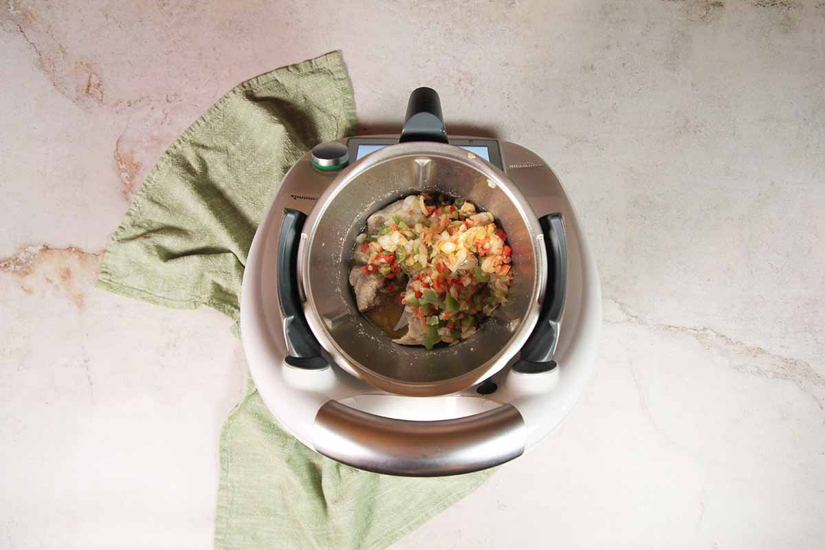 paso a paso arroz con costillas thermomix más verduras