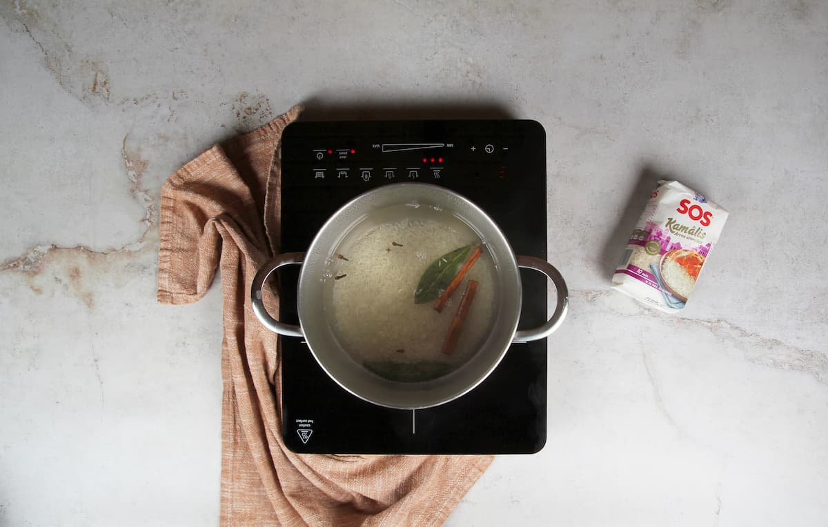 Preparación del arroz